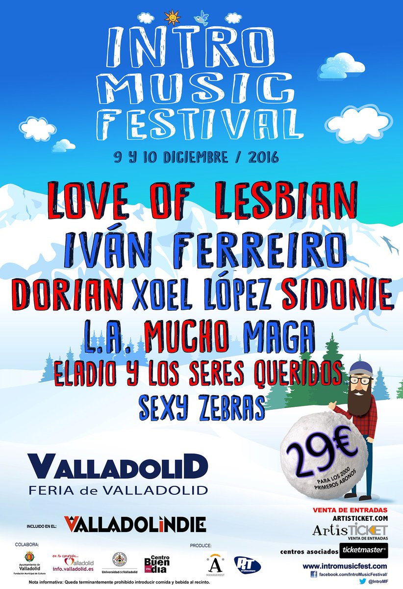 Tu planazo para este invierno pasa por #Valladolid y se llama #IntroMusicFestival  😎🤘🎸 ⏩ bit.ly/AbonosIntroMF