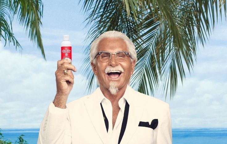 #KFC sunscreen - which smells like fried chicken - just sold out. My word. kfc.com/extra-crispy-s…