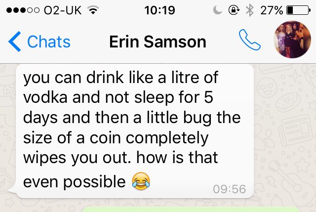 SarahGreeen93's tweet photo. @EzzaSamson being sympathetic to my new found allergy https://t.co/ATg6yh5Ij4
