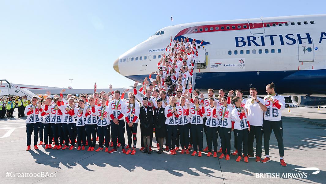 British_Airways's tweet image. Happy &amp;amp; gloRIOus and most definitely #victoRIOus. Welcome home @TeamGB! #greattobeBAck #GBR ba.uk/7NTAtZ