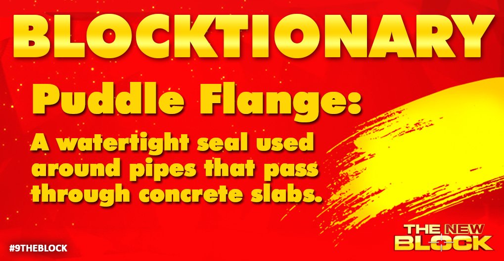 Ah, the problematic puddle flange...

#9TheBlock | 9Now.com.au/TheBlock