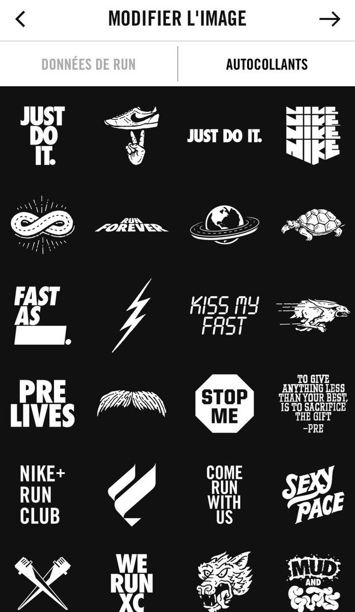 nike run club stickers