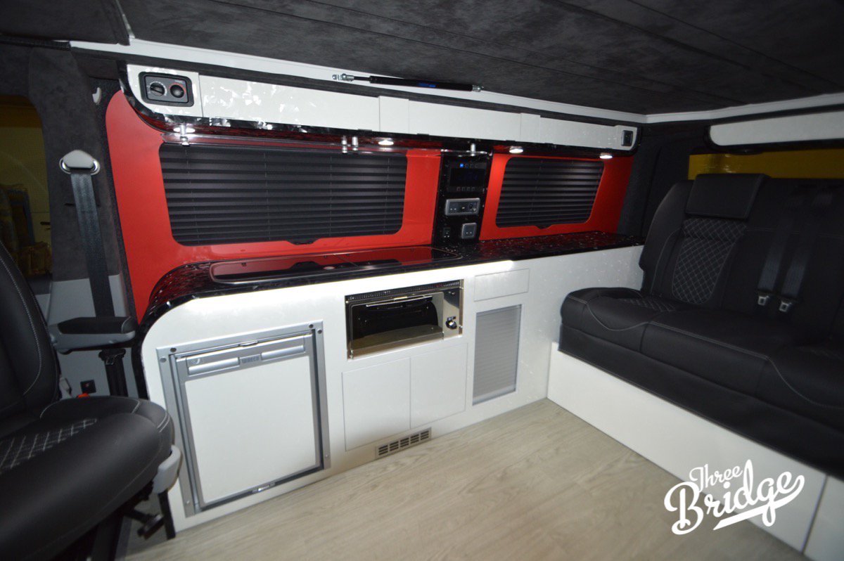 Trek_RV's tweet photo. Infinity LWB Low-line in sparkles #campervan #vwtransporter #threebridge #vwt5 #vwt6 #camperconversion https://t.co/C6RAlBGSGl