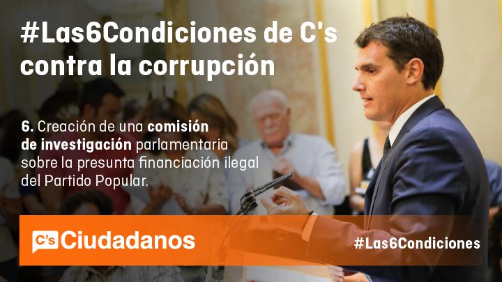 CsCanarias's tweet photo. #Las6Condiciones de @CiudadanosCs
Creación de una comisión de investigación sobre financiación del PP https://t.co/X7zvHRDJ9A