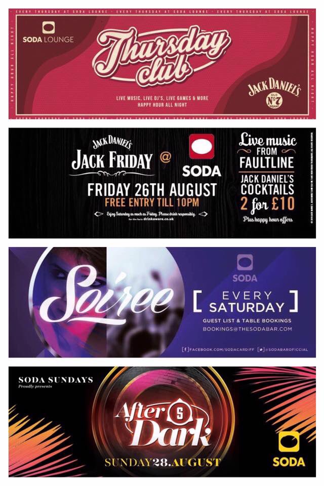 SodabarOfficial's tweet photo. A HUGE Bank Holiday weekend 

All tickets https://t.co/hyK4hz2rmR

Tables: rachel@thesodabar.com 

#welovesoda 🍾🍾🍾 https://t.co/vSU1hKoKBI