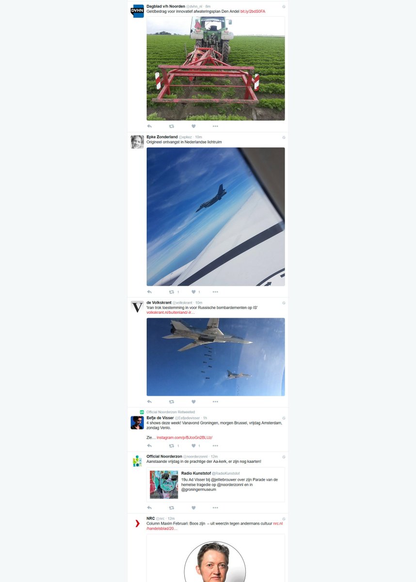 Twee x een gevechtsvliegtuig op Twitter direct na elkaar, maar met heel ander doel...