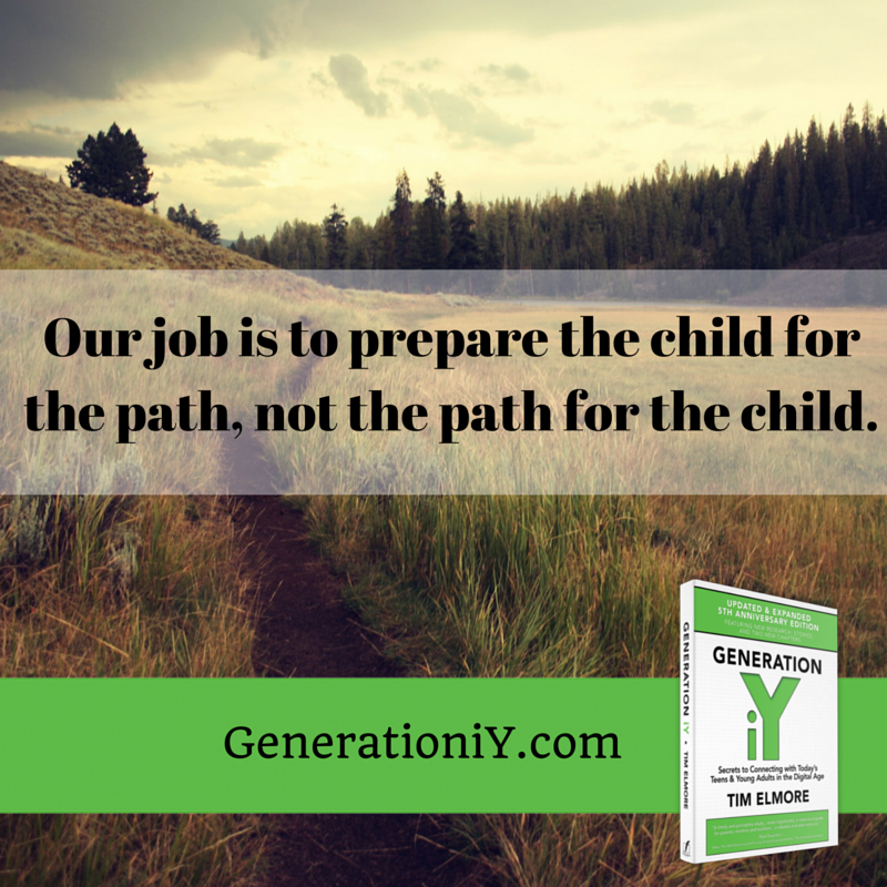 Let's keep our focus on the child, not the path.