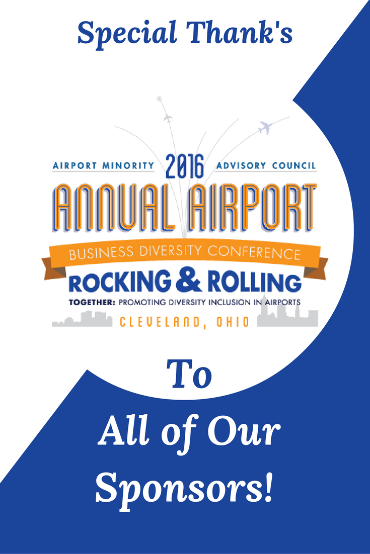 Special thanks to our sponsors! #AMAC16CLE was a fantastic success! @GoingPlacesCLE #HoustonAirports & #SSPAmerica