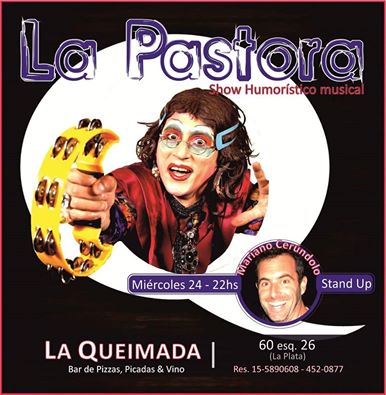 MIÉRCOLES 24/8 22H <a href="/lapastoraeva/">Ariel Eres</a> y <a href="/mcstandup/">cerundolo mariano</a> en <a href="/LAQUEIMADA/">LA QUEIMADA</a> 
Calle 60 esq. 26.