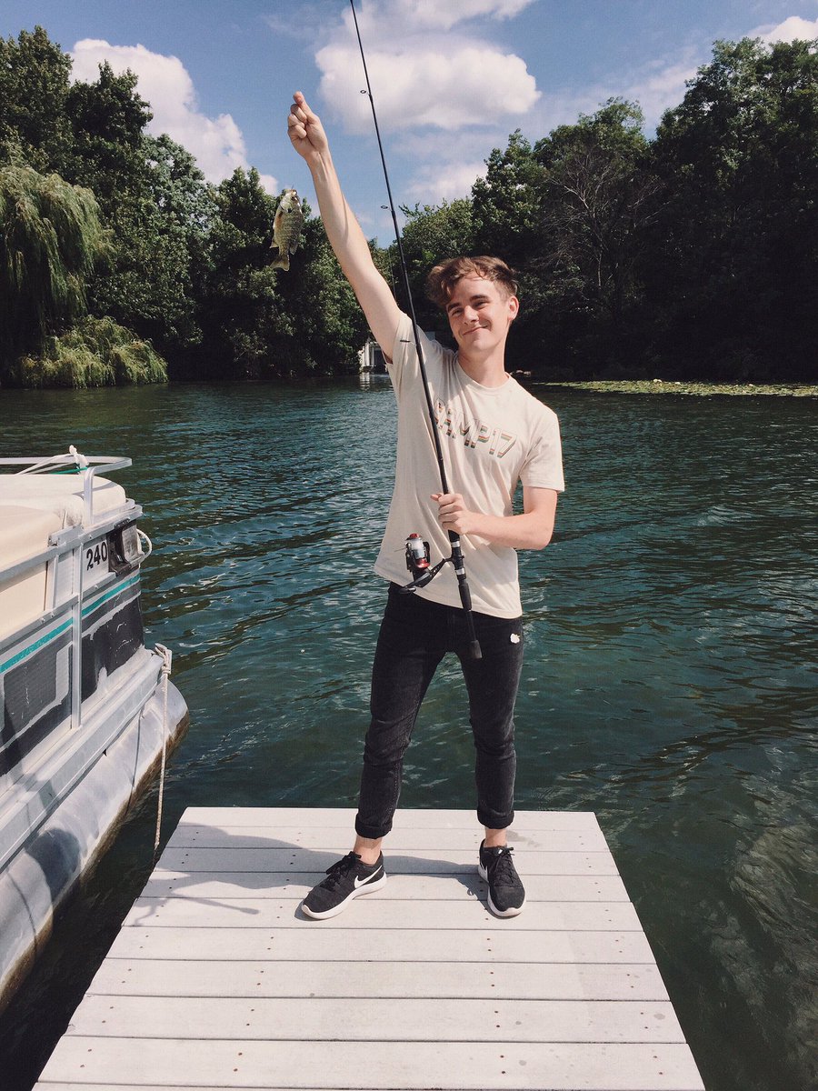 life update: im at camp and i caught a fish, image size:900x1200