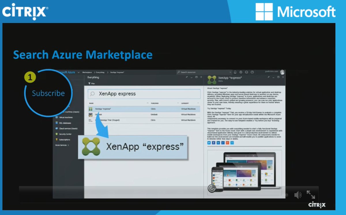 fberson's tweet image. 3 steps to XenApp Express #CitrixCloud #RemoteApp
