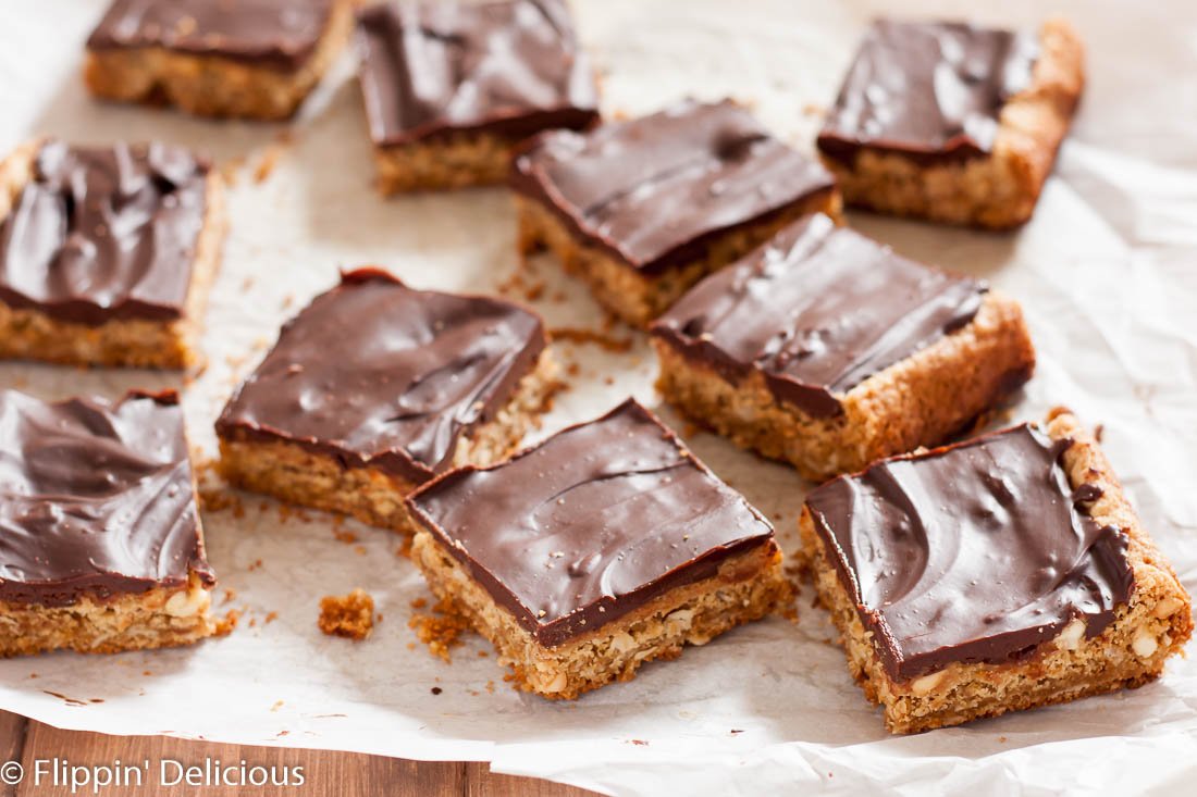 LifeAfterWheat's tweet photo. I'll take a dozen! #glutenfree PB Bars w/ chocolate ganache (dairy free) @FlippinDelish https://t.co/P1Vc9O5Moa https://t.co/9U27haONsX