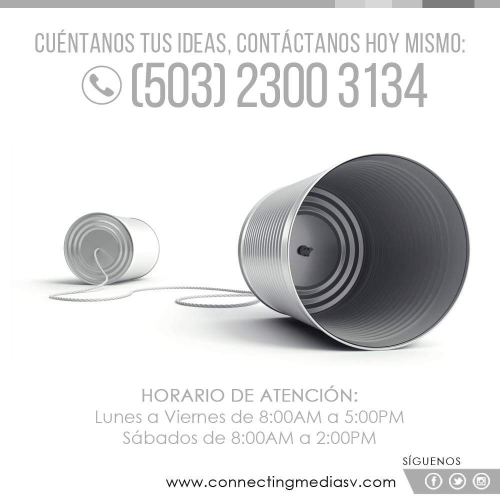 connectingsv's tweet photo. Ahora puedes comunicarte con nosotros al (503) 2300 3134 en horarios de Lunes a Sábados de 8:00AM a 5:00PM. https://t.co/8dQLZZYdq2