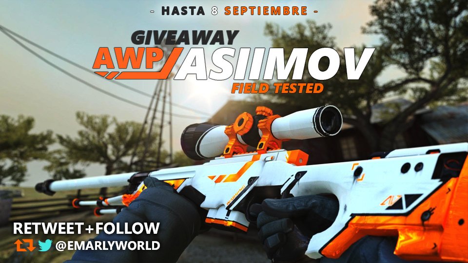 emarlyworld's tweet photo. 🎁 SORTEO AWP | ASIIMOV 🎁
🔹 Field Tested 🔹

Cómo participar?
➡ RT + Follow @emarlyworld 

📆 Hasta el 08/09!! 📆 https://t.co/Hbt2rbjH3e