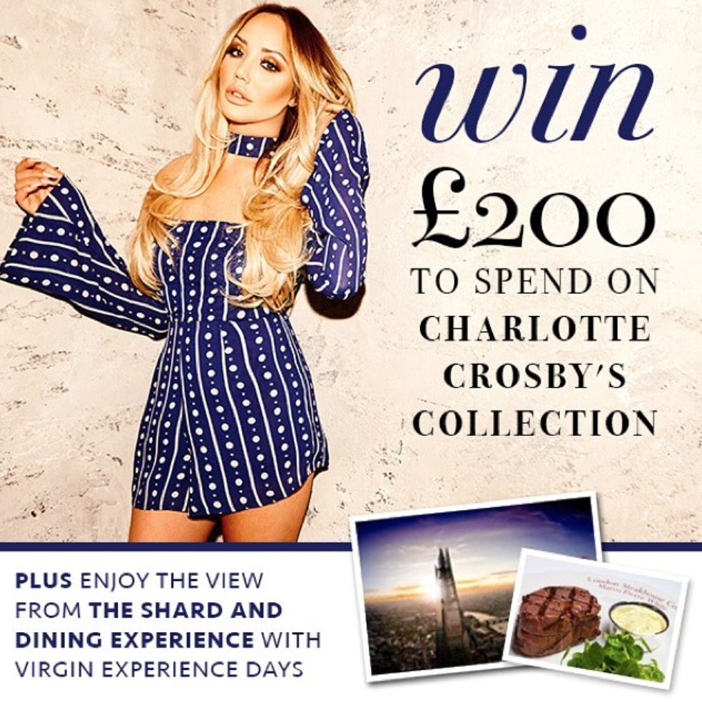 inthestyleUK's tweet image. #WIN £200 to spend on @Charlottegshore's new range + luxury dining experience with @VirginExp 💙 RT + Follow ✌️