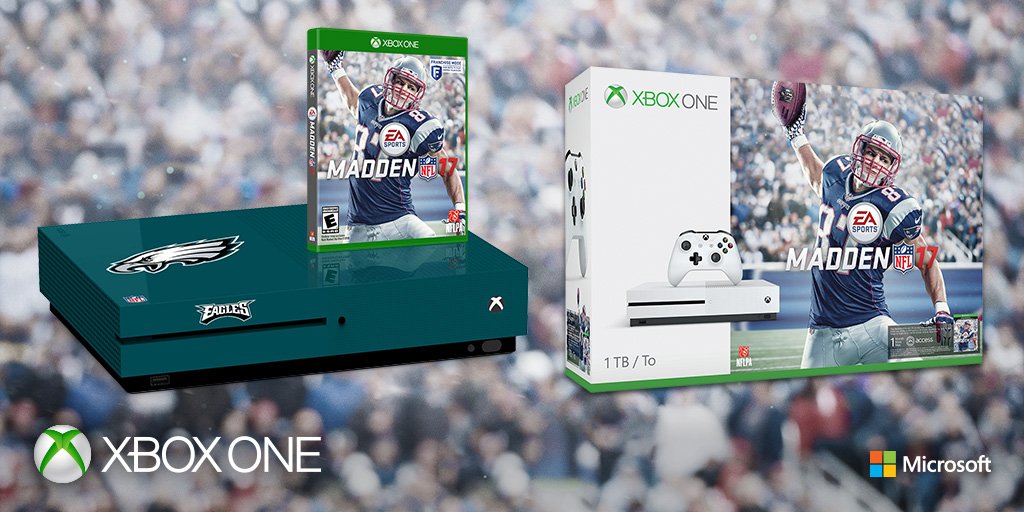 Eagles's tweet photo. RT for a chance to win a custom #Eagles #XboxOneS #Madden17 Bundle 

#XboxSweepstakes Rules: https://t.co/frkUcUNyCT https://t.co/EzNXTMzk4b