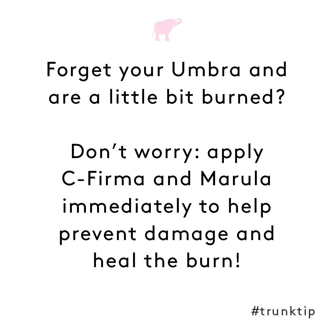 mydrunkelephant's tweet photo. Feeling a little burnt? #trunktip https://t.co/WBIJ8lFcQb