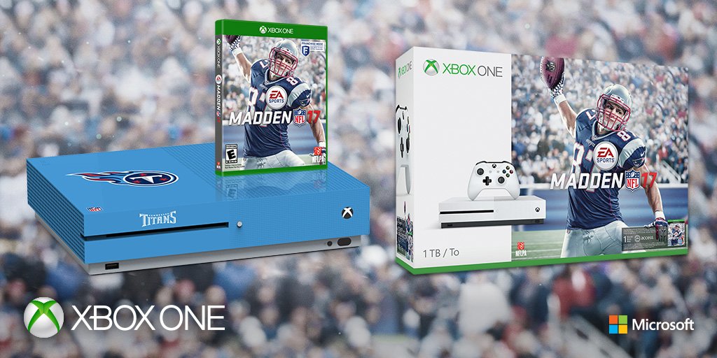 RT for a chance to win a custom Titans #XboxOneS #Madden17 Bundle! #XboxSweepstakes Rules: bit.ly/2bePtur