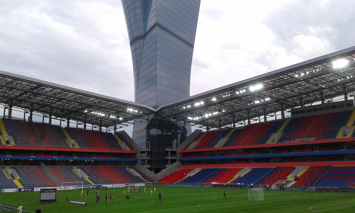 WeAreCSKA1911's tweet photo. It's literally hard to breathe. Tears in the eyes. We're at our HOME! #CSKAstadium https://t.co/kXWUzHCFv1