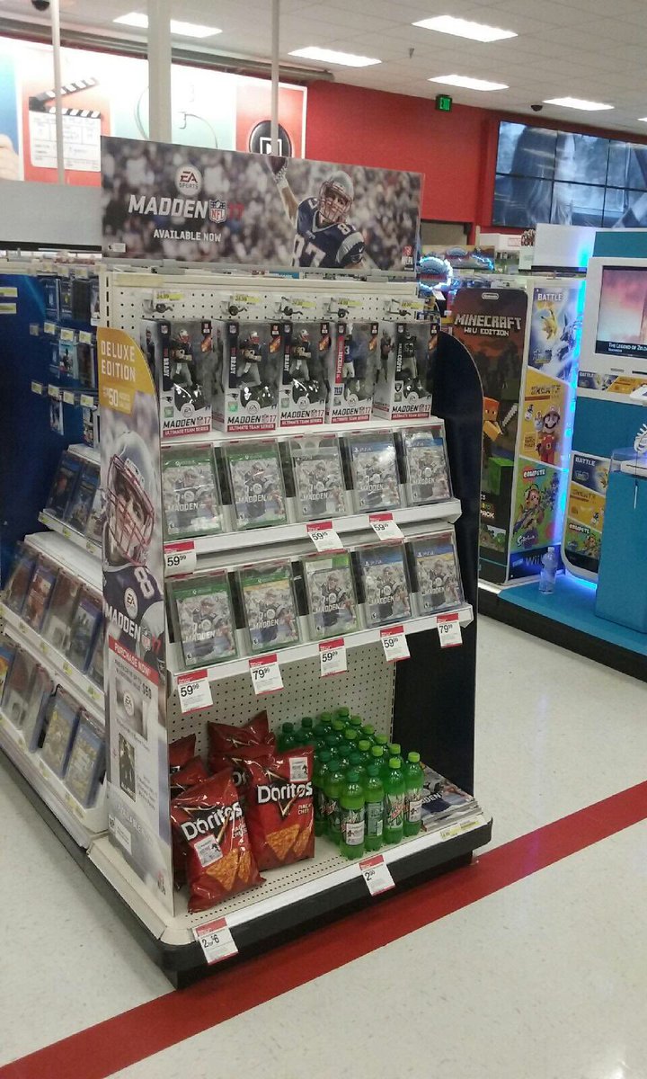 AdamFatzinger's tweet photo. @RobGronkowski you're looking like a beast on the cover. #targetsales #Madden17 https://t.co/AuyKpu7PuW