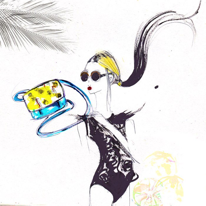 #Fashionillustration tribute to rising star of fashion: Benedetta Bruzziches seen by Lucia E.Curzi #thecreativespot