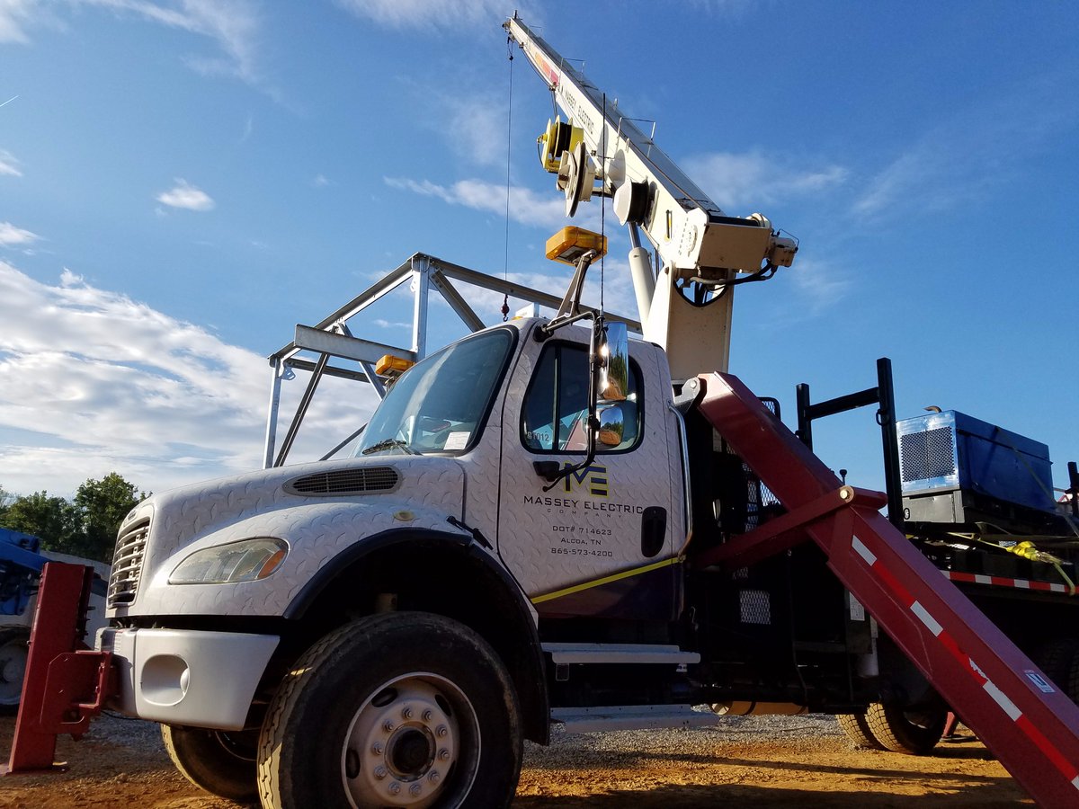 This Massey Electric crane truck has the capability of lifting 17 tons up to 55ft. #equipmentmatters