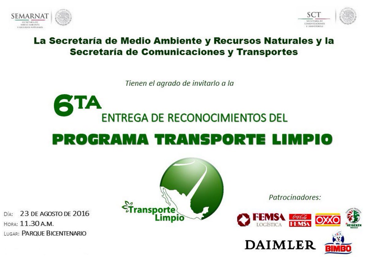 RMovilidad3's tweet photo. En minutos estaremos en la entrega de reconocimientos del #ProgramaTransporteLimpio
@SCT_mx @SEMARNAT_mx @ANTPMexico https://t.co/9WjGh5LOTY