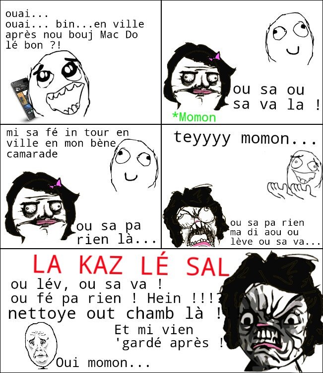 RageFace974's tweet photo. Kan Momon té utilise ''la formule magique'' pou pa nou té sorte...

#RageComic974 #Team974 https://t.co/ZWTsfXobut