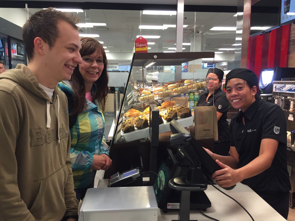 GloriaBooth18's tweet photo. First customer student Carolyn at Tim Hortons @NAITFood inside @shopATNAIT #naitisgreat @excelcreatewow @zacharkos https://t.co/xGPi2nfKyX