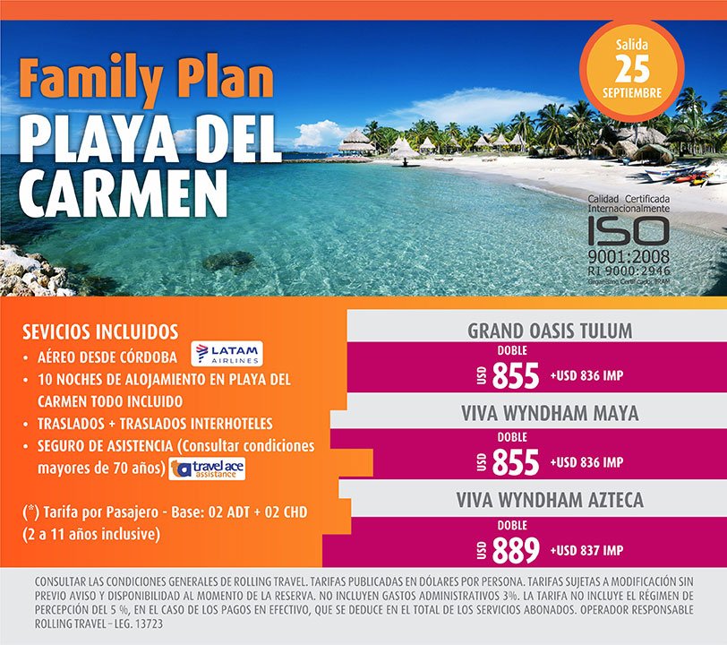 rolling_travel's tweet image. ¡México te espera en Septiembre!
Disfrutá de las playas más lindas.🌊🌊☀☀ #alorolling #RollingTravel @LATAM_ARG