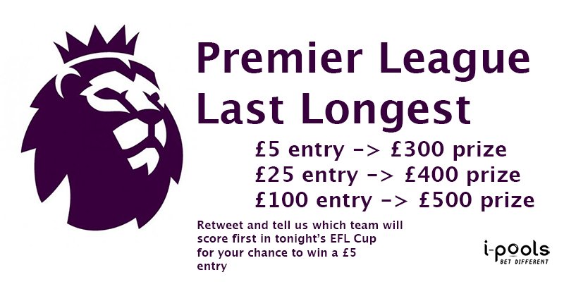 ipoolsHQ's tweet image. COMPETITION TIME!!
RETWEET + guess which team will score first* in tonight's #EFLCup games - 5x£5 entries on offer