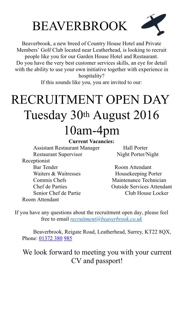 Beaverbrook #Recruitmentopenday #Joinourteam