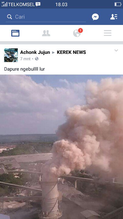 lagi lagi cerobong milik @semenku bikin resah warga sekitar <a href="/komnasham/">HAM untuk Semua!</a> @pakdekarwo1950 <a href="/WalhiJatim/">WALHI Jawa Timur</a> @KementerianLHK
