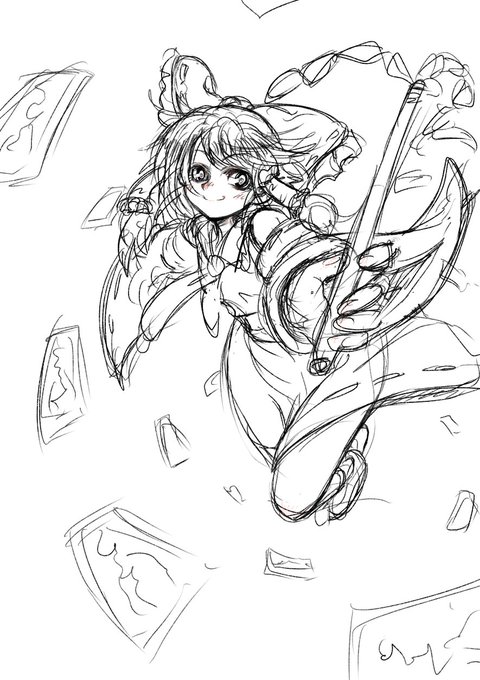 落書き霊夢ちゃん、先端は正面でよかった感 