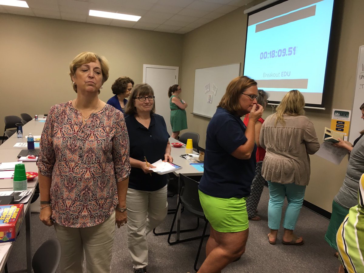 JillDarrough's tweet photo. #breakoutedu w/ Media Coordinators @CravenCoSchools #ncdpiDLT https://t.co/uSOFNTSqNk
