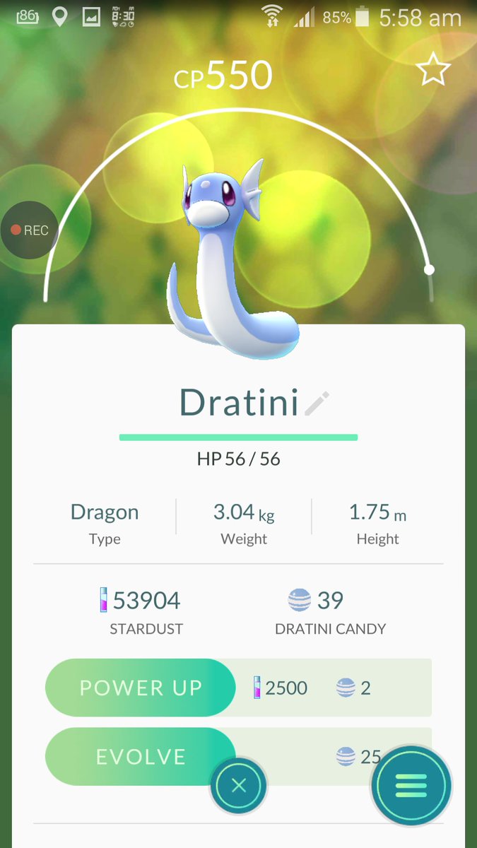 Herrithious's tweet image. Cant wait to evolve this ive been saving pokemon to evolve for today cant wait to get a dragonite soon😀😀😀