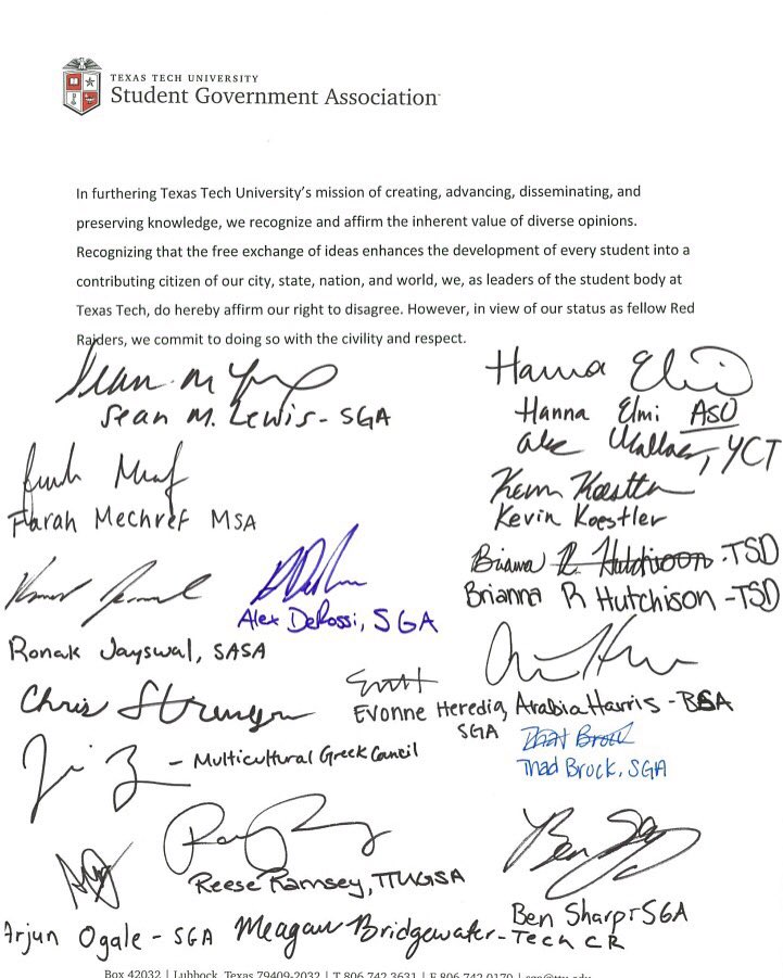 ttu_sga's tweet image. Diverse opinions are encouraged. As Red Raiders, we challenge each other and we do so with civility and respect.