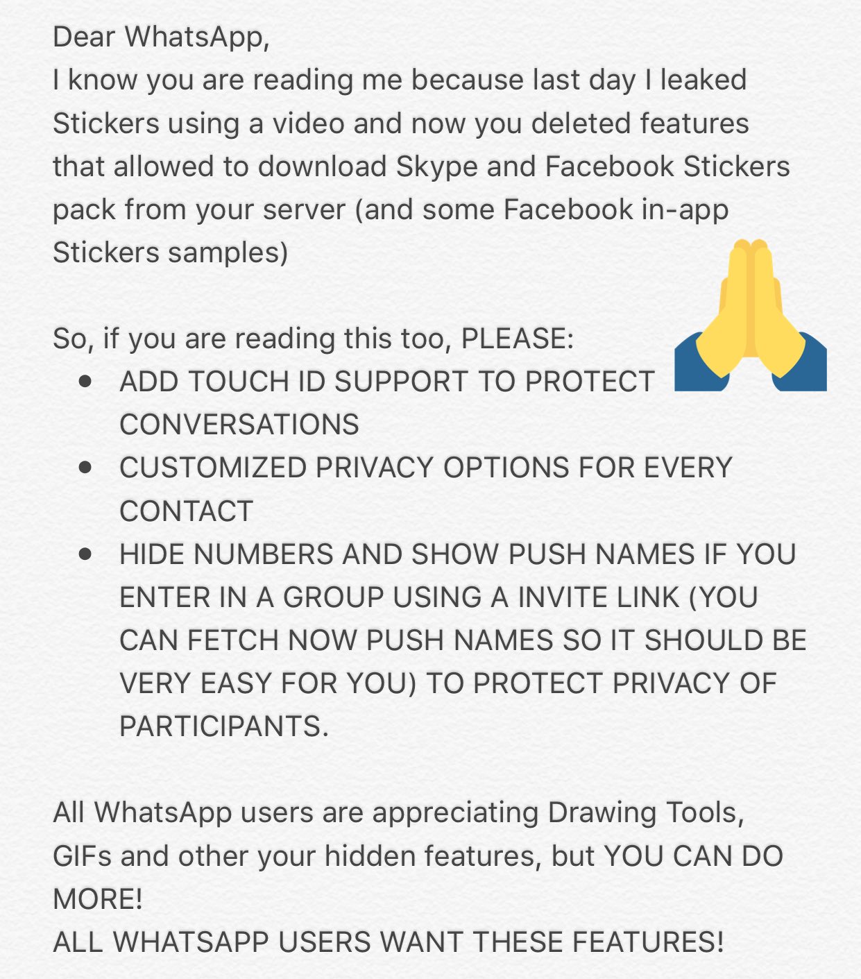 WABetaInfo On X: "⚠️ @WhatsApp, Please. Make All WhatsApp.