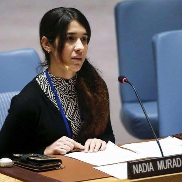 KhalafSmoqi's tweet photo. Nadia Murad,aYazidi survivor of Daesh humanTrafficking&amp;slavery 
To be appointed UN Goodwill ambassador mid September https://t.co/df5x6IJO6T