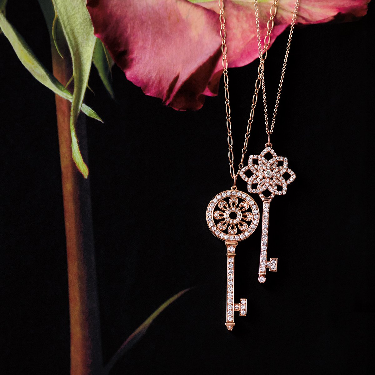 Tiffany Keys Petals Key Pendant