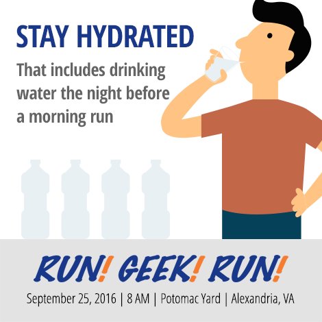 RunGeekRunRace's tweet photo. Hydration is important to running your best race. Drink up!
#RunningTips #RGR2016 #RunGeekRun https://t.co/uljpGcN4S5