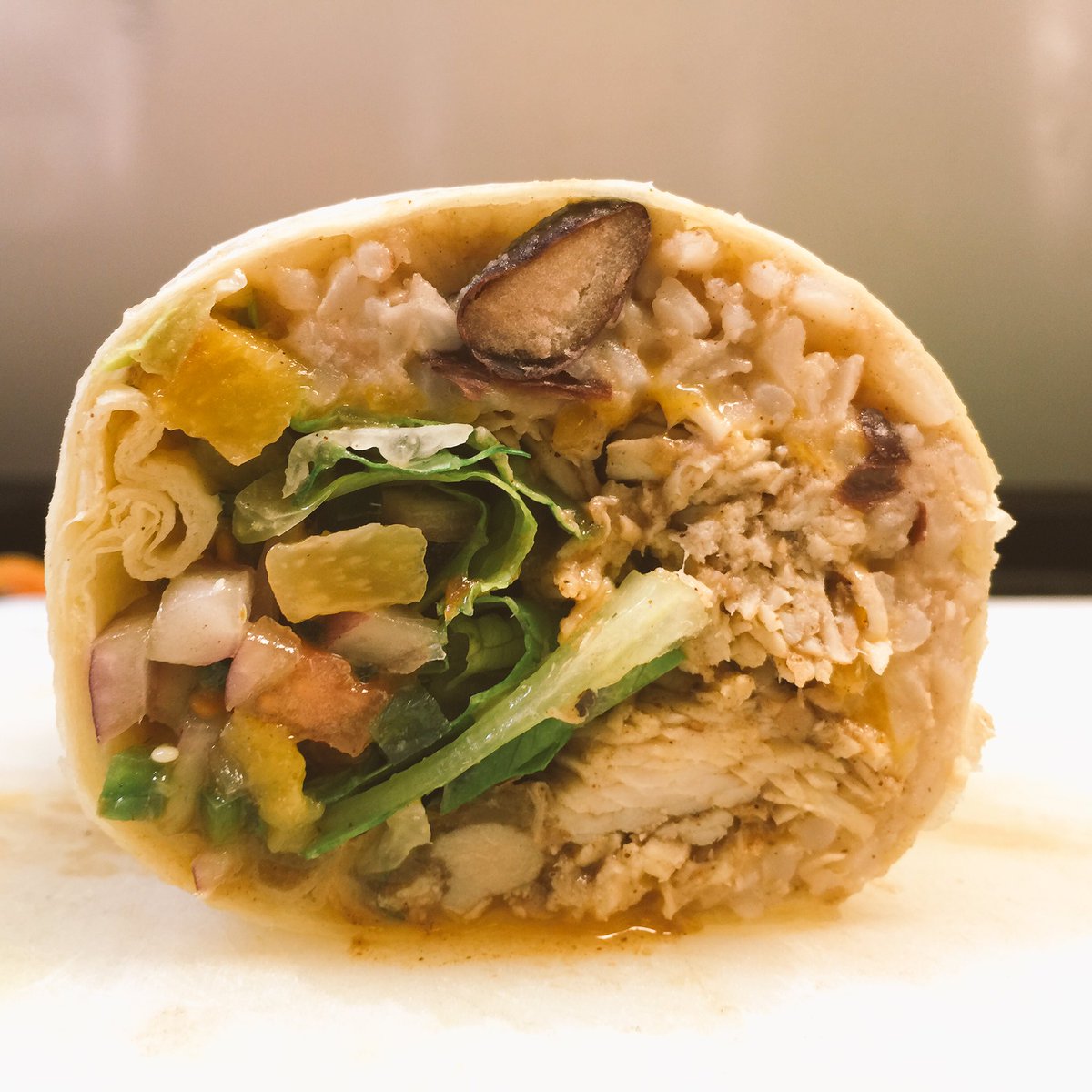 hurleystavern's tweet photo. It's #rvasandwichweek and we're featuring a Jerk chicken burrito with cocktail, FRUIT! #mrniceguy https://t.co/8MBQ1jp6tr