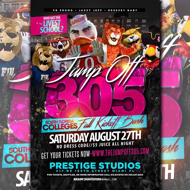 _dafatboy's tweet photo. @zoeboy_prince Saturday we LIVE for #TheJumpOff305 SoFlo Colleges Kickoff Bash! Tickets @ https://t.co/VJEEwtLTup https://t.co/aEEKlLGjtr