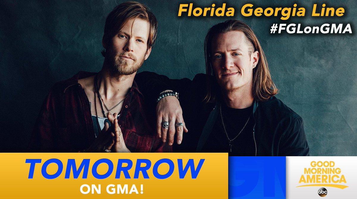 GMA's tweet image. TOMORROW: @FLAGALine performs LIVE on @GMA! Retweet if you're excited to see #FGLonGMA! 🎸