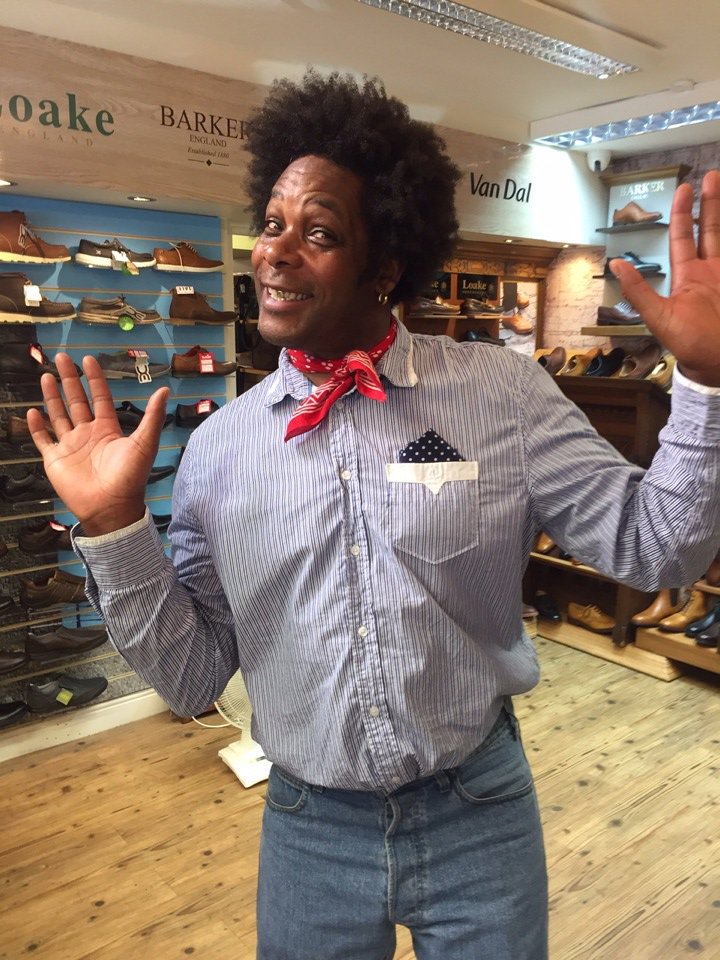 GREAT to welcome to Ken Vareys today @afrojunkman what a haggler and showman !