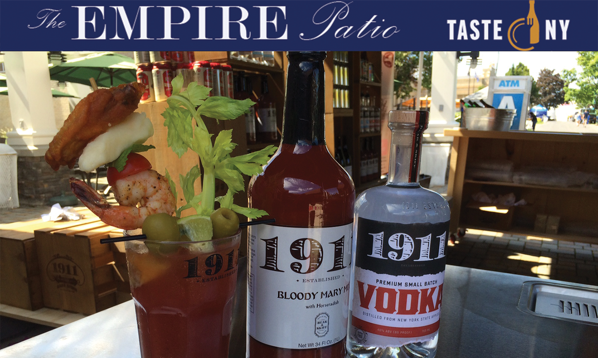 Empire_Patio's tweet photo. Introducing the "Great NYS Fair Bloody Mary!"  Available only at the Empire Patio!  @1911SPIRITS  @NYSFair https://t.co/XdqK4jzewK