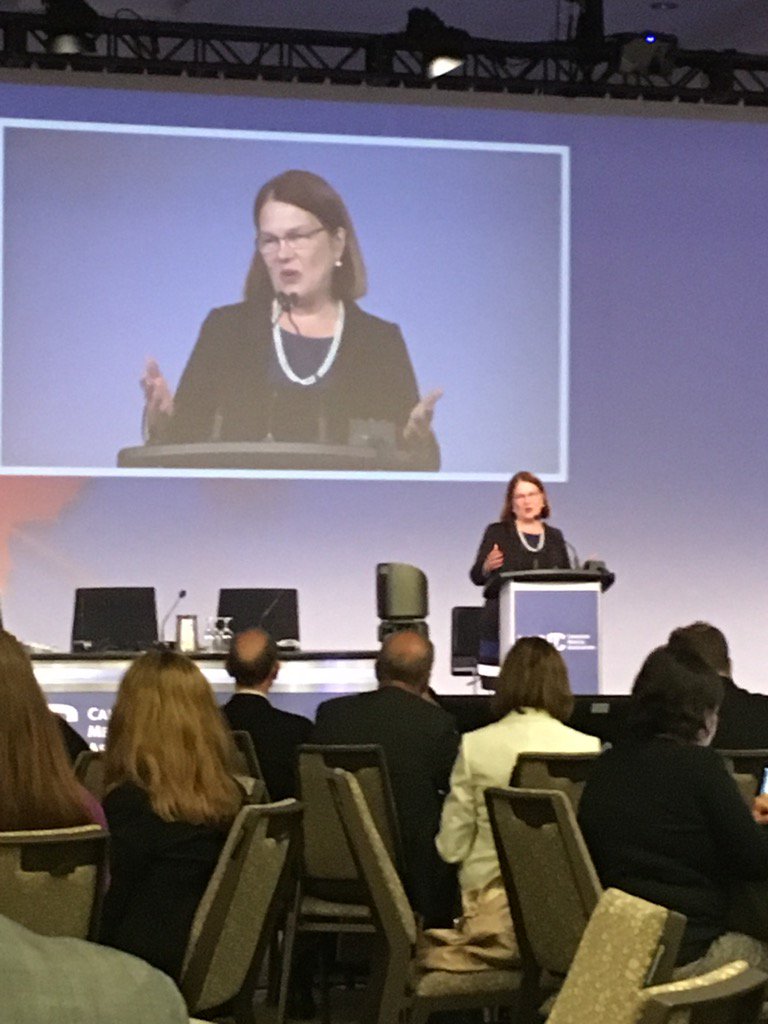 KimKellyMD's tweet photo. Thank you @janephilpott a @CMA_Docs member addressing #cmagc #stewardship #healthsystemimprovement https://t.co/NcK33bPVgK