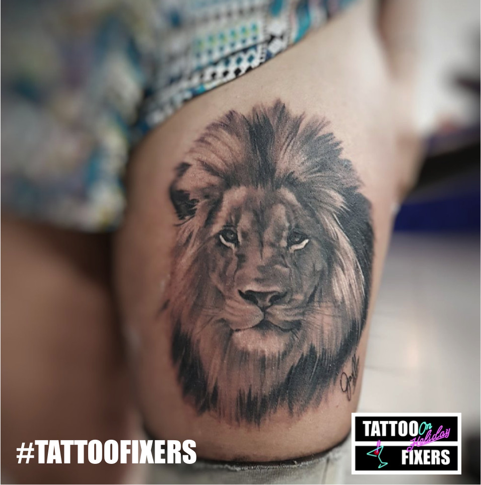 Buy King of the Jungle Tattoo Temporary Tattoo / Lion Tattoo / Lion  Temporary Tattoo / Animal Tattoo / Large Lion Tattoo / Leo Tattoo / Lion  Online in India - Etsy