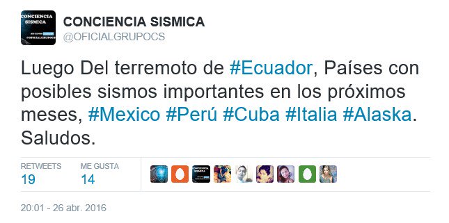 OFICIALGRUPOCS's tweet photo. Hace 4 meses, luego del terremoto de Ecuador Se menciono a #Italia como uno de los países con posible sismos fuertes https://t.co/4fML0ZhyI4