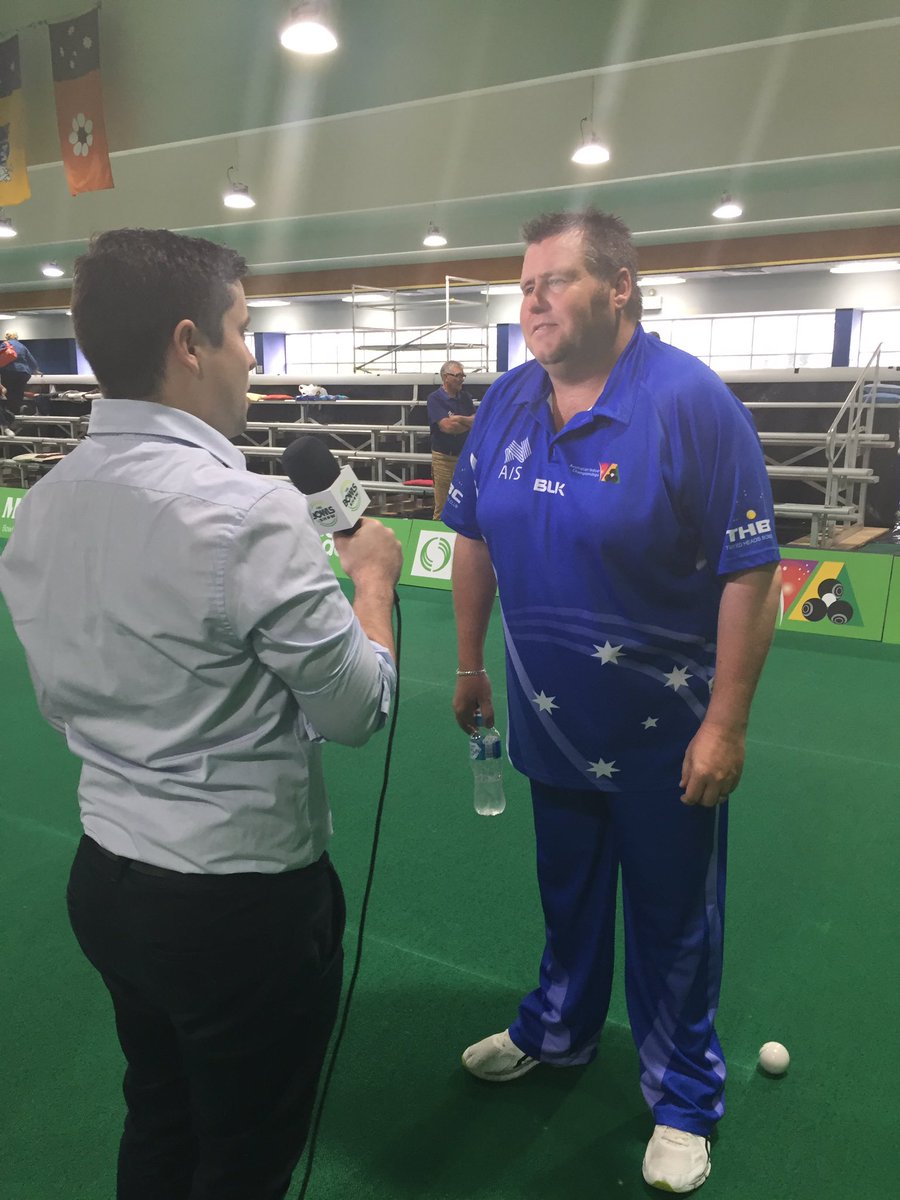 BowlsAustralia's tweet photo. .@aussiejez2012 will have the chance to defend his title in tomorrows men's singles final #AusIndoor https://t.co/XkwD0ls2pb